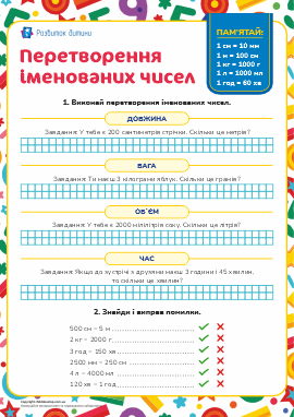 Перетворення іменованих чисел