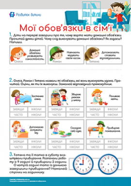 Які обов’язки я маю вдома? 