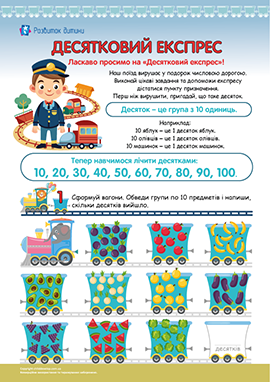 Десяток. Лічба десятками 