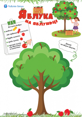 Яблуня: аплікація із пластиліну для малят від 2 років