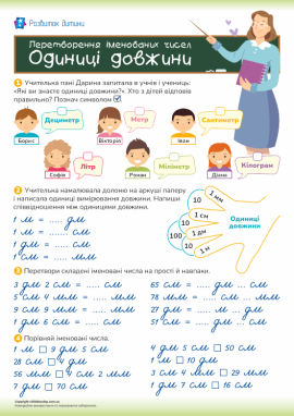 Одиниці вимірювання довжини: перетворюємо і порівнюємо