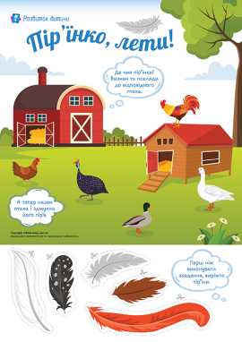 Свійські птахи: розвиваємо увагу та виконуємо дихальну вправу