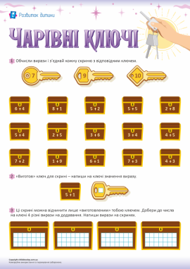 Чарівні ключі: переставний закон додавання