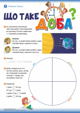 Ознайомлення із мірою часу - добою