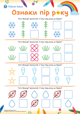 Ознаки пір року: візуально-ритмічний ряд