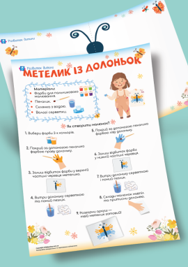 Метелик: малювання за допомогою нетрадиційної техніки віддзеркалення