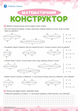 Математичний конструктор: добираємо схеми та вирази до задач