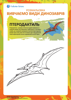 Розмальовка динозаври: птеродактиль Розмальовка динозаври: птеродактиль