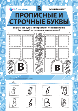 Учимо велику та рядкову літеру В (російська абетка)