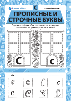 Учимо велику та рядкову літеру С (російська абетка)