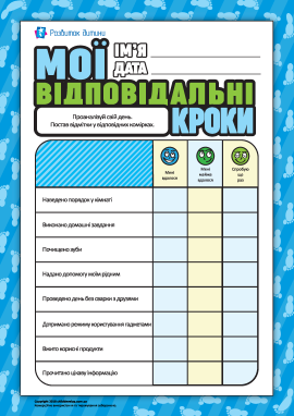 Мої відповідальні кроки. Аналізуємо свій день Мої відповідальні кроки. Аналізуємо свій день