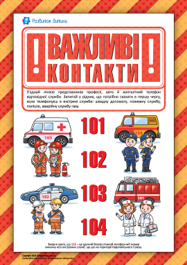 Важливі контакти екстрених служб