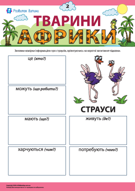 Розповідаємо про страусів