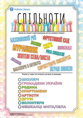 Визначаємо ознаки спільноти