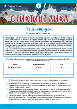 Дізнаємося про землетруси й способи захисту від них