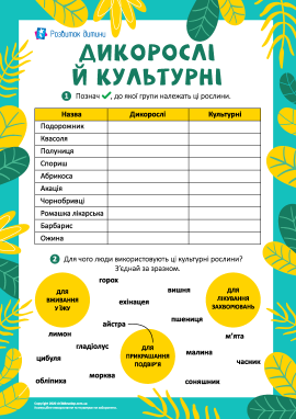 Визначаємо види росли: дикорослі й культурні 