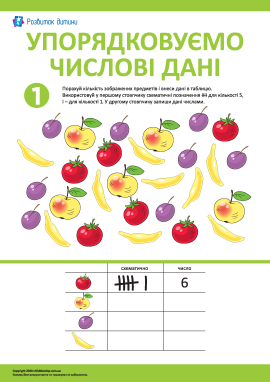 Упорядковуємо числові дані № 1 Упорядковуємо числові дані № 1